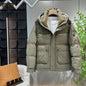 Men's Winter Down Jacket Windproof Thickened Warm Non Washable Hooded White Duck Short Down Coats Trendy Down Puffer Jackets