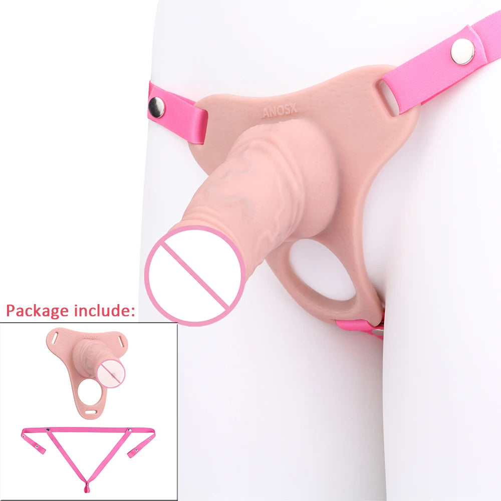 ANOSX Multi-styles Penis Sleeve Realistic Dildo Sheath Silicone Male Chastity Cage With Lockable Secure Chastity Belt BDSM Toy