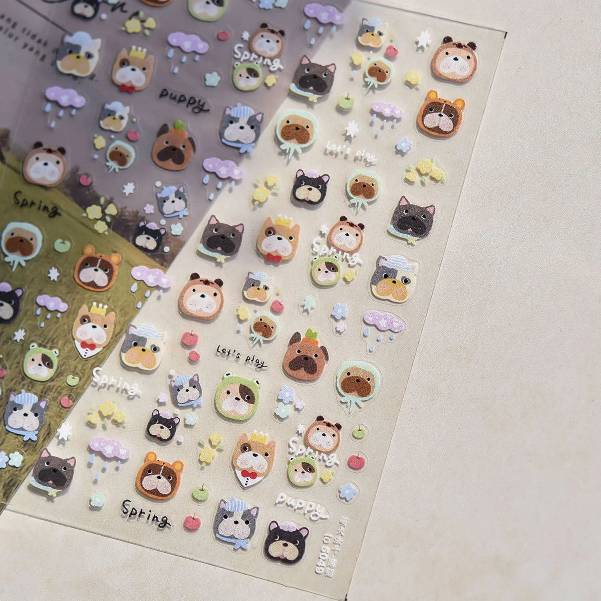 Colorful Water Bubble 5D Nail Art Stickers Goldfish Koi carp Dreamy Polarized Dreamlike Self Adhesive Delicate Manicure Decals
