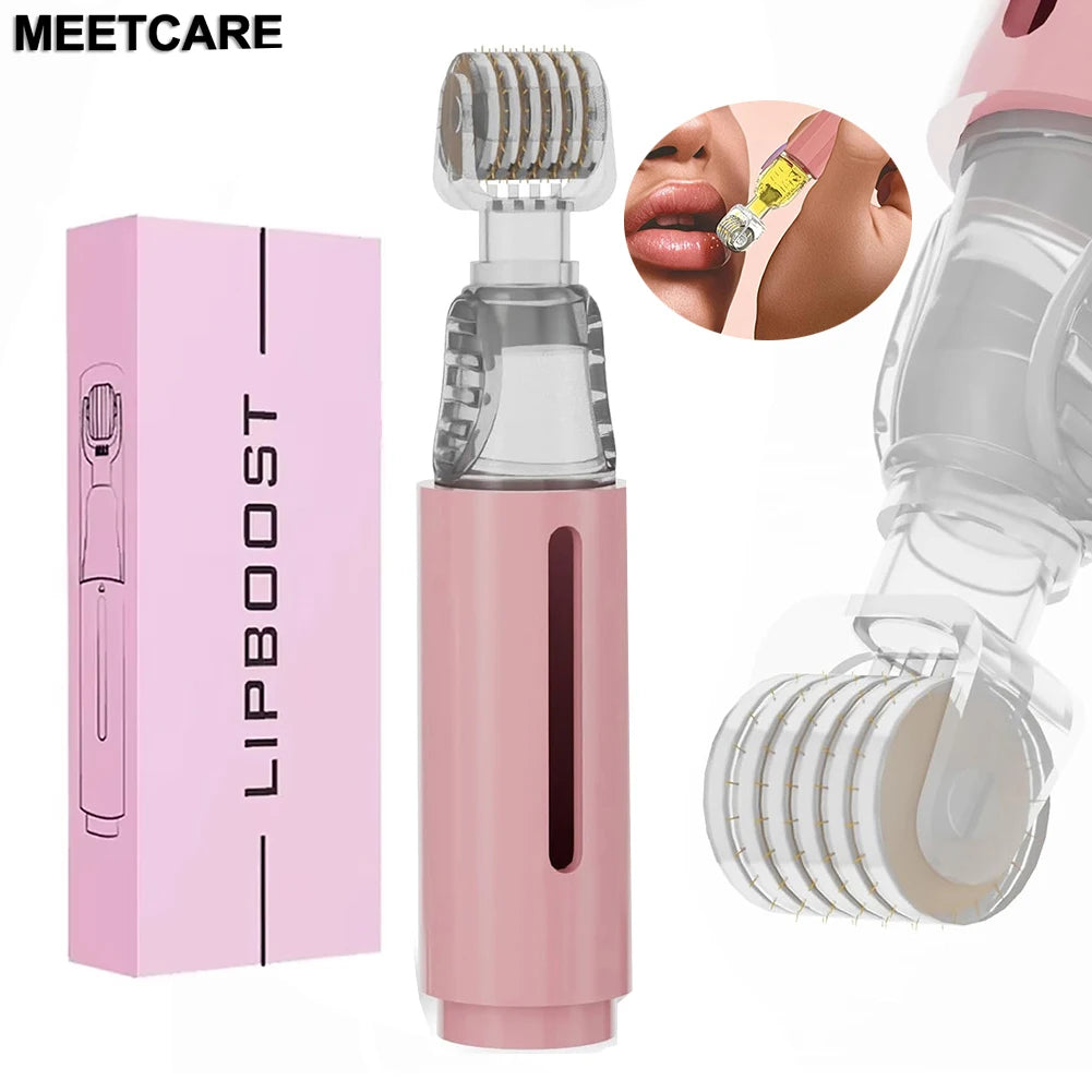 105 Titanium Needle Derma Roller Lip Boost Microneedle Dermaroller for Lip Beard Hair Care Micro Needle Face Massage Beauty Tool