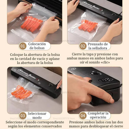NEW 220V/110V electric vacuum sealant packaging machine, with vacuum bag link household food fresh black vacuum sealing machine