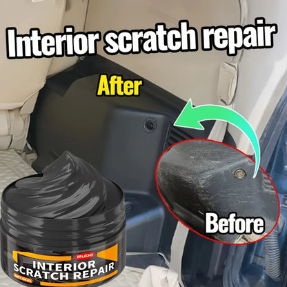 IFUBO 80G Black Car Interior Scratch Repair Wax Plastic Polish Restorer for Dashboard Door Panels Trunk Console
