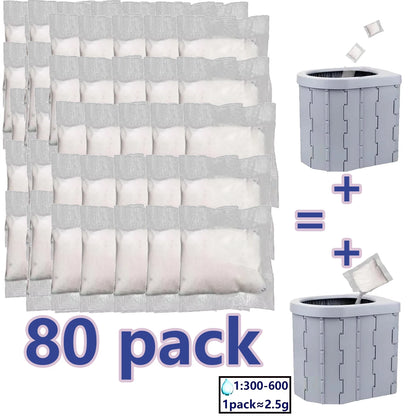 [No Need to Open the Portable | Stool Absorbent] 1-100 Pieces of Portable Fast Absorbing Stool Powder | Poo Powder Poo Gel