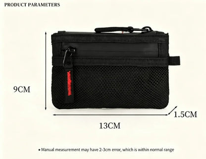 RFID Blocking Mini Travel Wallet Anti‑Scan Card Pouch with Keychain, Portable Coin Purse for Travel Daily Use