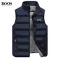 Men's Embroidery Brand High Quality Warm Vest Vest, Autumn and Winter Luxury Fashion Brand, Sleeveless Outdoor Windproof Jacket