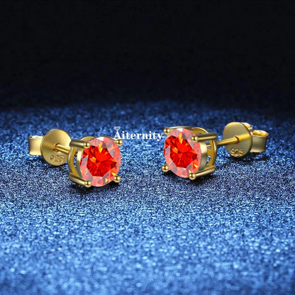 18K Plating Earrings S925 Sterling Silver D Color VVS1 Zircon Earring Stud for Women As Shinning As Diamond Wedding  Jewelry