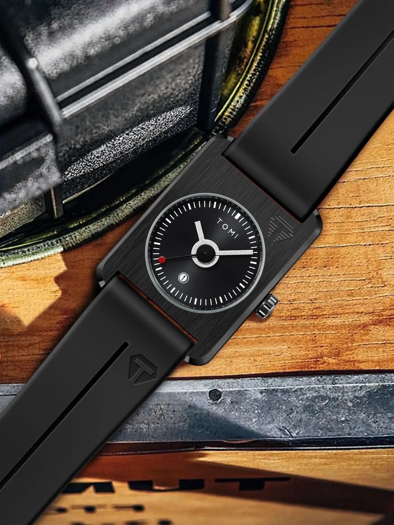 TOMI Men's Fashion Watches Quartz Watches Square Small Dial Wrist Watches Magnetic Buckle Watches Simple Leisure Watches