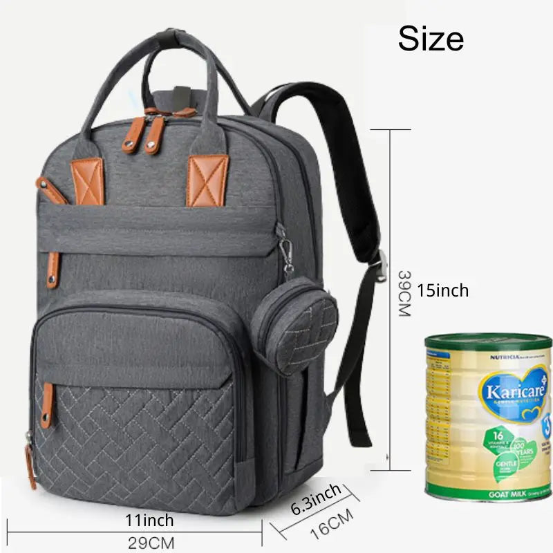Diaper Bag Backpack Baby Essentials Travel Tote Multifunction Waterproof with Changing Station Pad Stroller Straps Big for Mommy