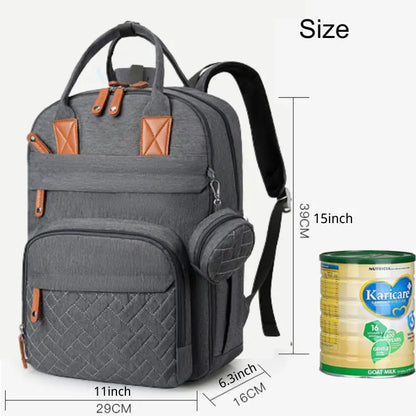 Diaper Bag Backpack Baby Essentials Travel Tote Multifunction Waterproof with Changing Station Pad Stroller Straps Big for Mommy