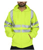 Men Reflective Strip Hoodies Casual Fit Work Safety Jackets Autumn Thin Fleece Hooded Zipper Sweatshirt Coats Workwear For Men
