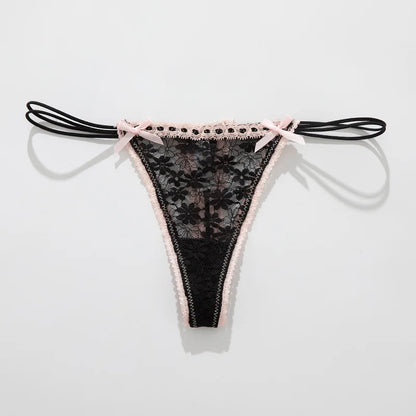 Lace Bow Panties sexy female lingerie Daily Wear Home Wear Solid underwear women Low Waist Panties Breathable трусы женские