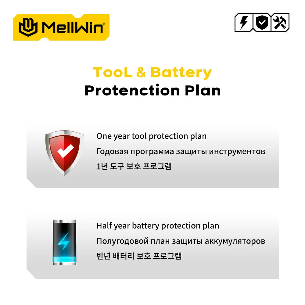 MELLWIN 25+3 Torque Electric Impact Drill 2 Speed Adjustable Cordless Electric Screwdriver Power Tool For Makita 18V Battery Pin