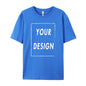 180g Custom Women Men Customised Printed 100% Cotton Short Sleeve Your Logo Photo Brand Text Tee Personalize Graphic Clothing