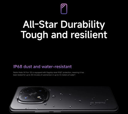 Global Version Xiaomi Redmi Note 14 Pro Plus 5G Snapdragon® 7s Gen 3 NFC 6.67” AMOLED 120Hz 5110mAh 120W Fast Charging 200MP