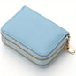 Women's Double Zipper Wallet Fashion Short Credit Card Holder with Large Capacity Coin Purse