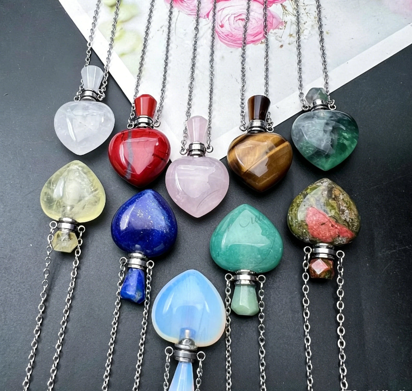 S17 Heart Crystal Pet Cremation Urn Necklace Keepsake Pendant Hold Pet Hair Ashes Memorials Jewelry For Dog Cat Remembrance Gift