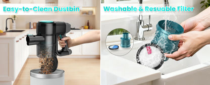 N3T Cordless Stick Vacuum 6 in 1 Handheld Vacuum Cleaner with LED Brush 40 Mins Runtime Self Standing for Pet Hair Hard Floor Carpet