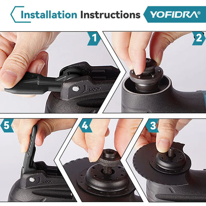 YOFIDRA 6 Gears Electric Saw Oscillating Multi Function Tool Cordless Trimmer Shovel Woodworking Cutting Machine For Makita 18-21V Battery Pin