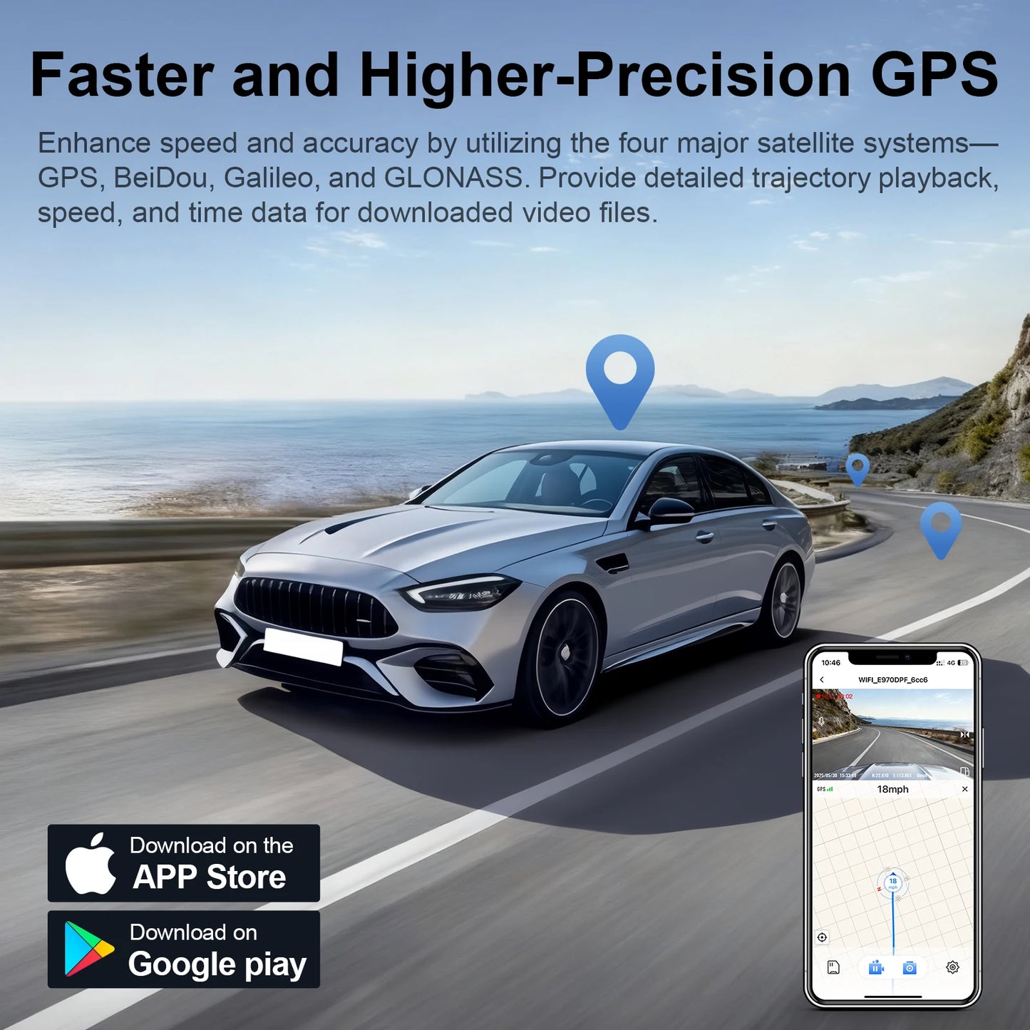 Mangoal Dash Cam 4K For Dodge Durango Dash Car Camera 2016-2026 GPS WiFi & App IMX 335 STARVIS Sensor Plug and Play DashCam