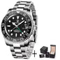 PAGANI DESIGN 40MM Black Gray Dual Tone Automatic Mechanical GMT WATCH Sapphire Glass Stainle Steel Sports luminous Watches men