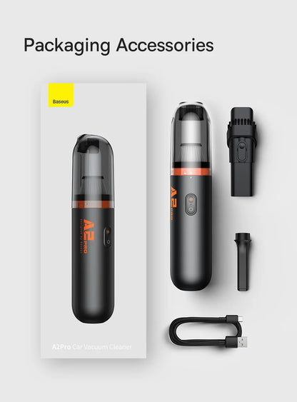 Baseus Car Vacuum Cleaner Mini Handheld Auto Vacuum Cleaner 6000Pa Powerful Suction Blow & Vacuum 2 In1 For Home & Car & Office
