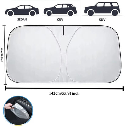 Car Windshield Sun Shade Cover Foldable Visor Protector Interior Anti UV Sun Windscreen Folding Parasol Car Accessories