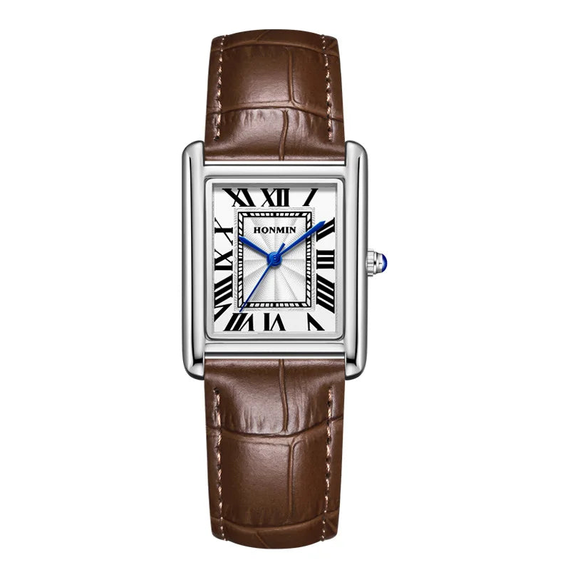 New Elegant Watches for Women and Men Fashion Leather Strap Waterproof Quartz Wristwatches Couple's Watches Gifts Drop Shipping
