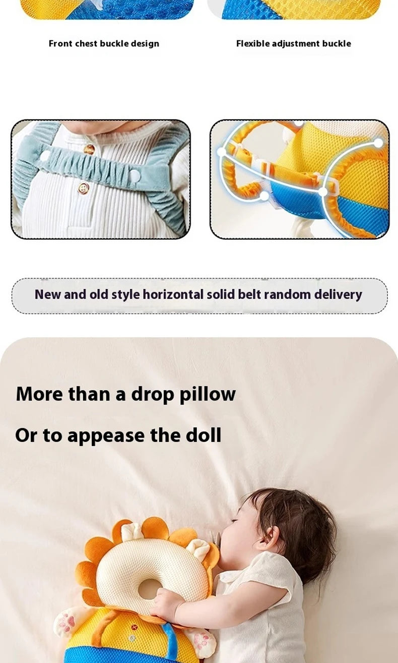 AIBEDILA Toddler Baby Head Protector Newborn Headrest Security Pillows Backpack Cartoon Kids Safe Learn to Walk Support Cushion