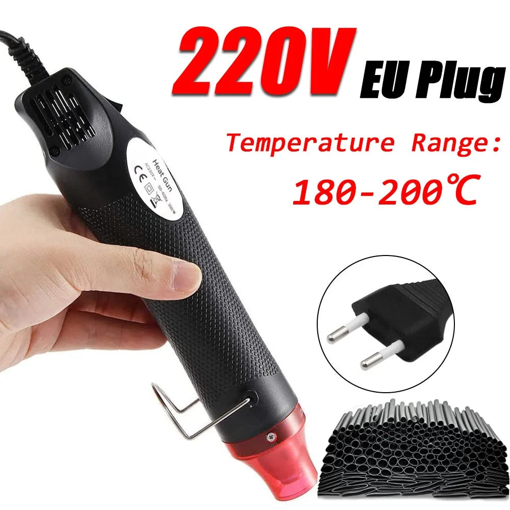 300W Hot Air Gun Portable Mini Heater for DIY Craft Embossing Shrink Wrapping PVC Multi Function Handheld Electrical Heat Tool