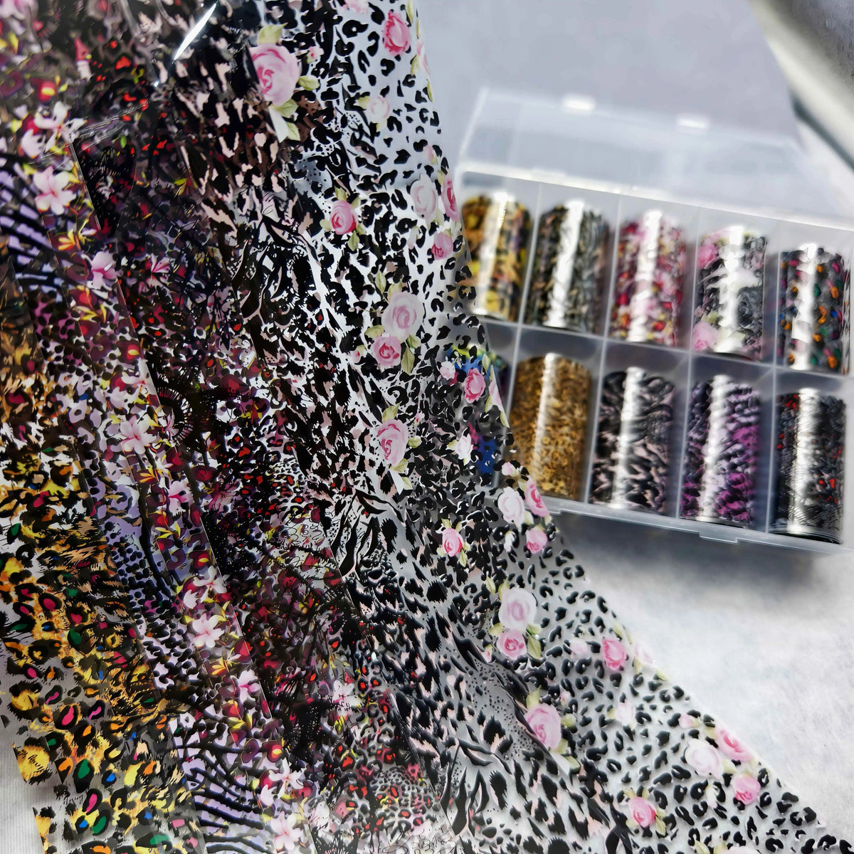 10Rolls Halloween  Flower Plaid Angel Marble  Bow Nail Foils Transfer Paper  Nail Art Stickers   Decal  Nails Decoration