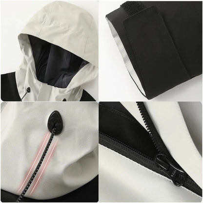 Winter Casual Windproof Hooded Down Jacket Custom Printed Embroidery Company Logo High Quality Men's Hiking Outdoor Jacket 4xl