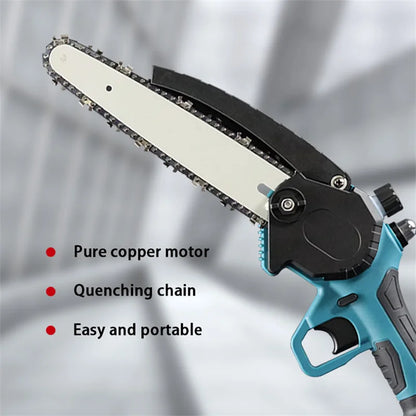 8 Inch Electric Garden Logging Wood Chainsaw With Automatic Oiler Pruning Woodworking Power Tool Compatible For 21V Lithium Battery
