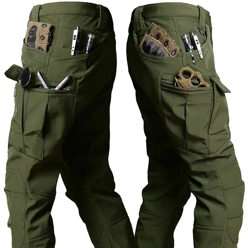 New Men's Winter Jacket Tactical  Sets Fleeced Sharkskin Windproof Waterproof Padding Suits Paintball Uniform Pockets Camo