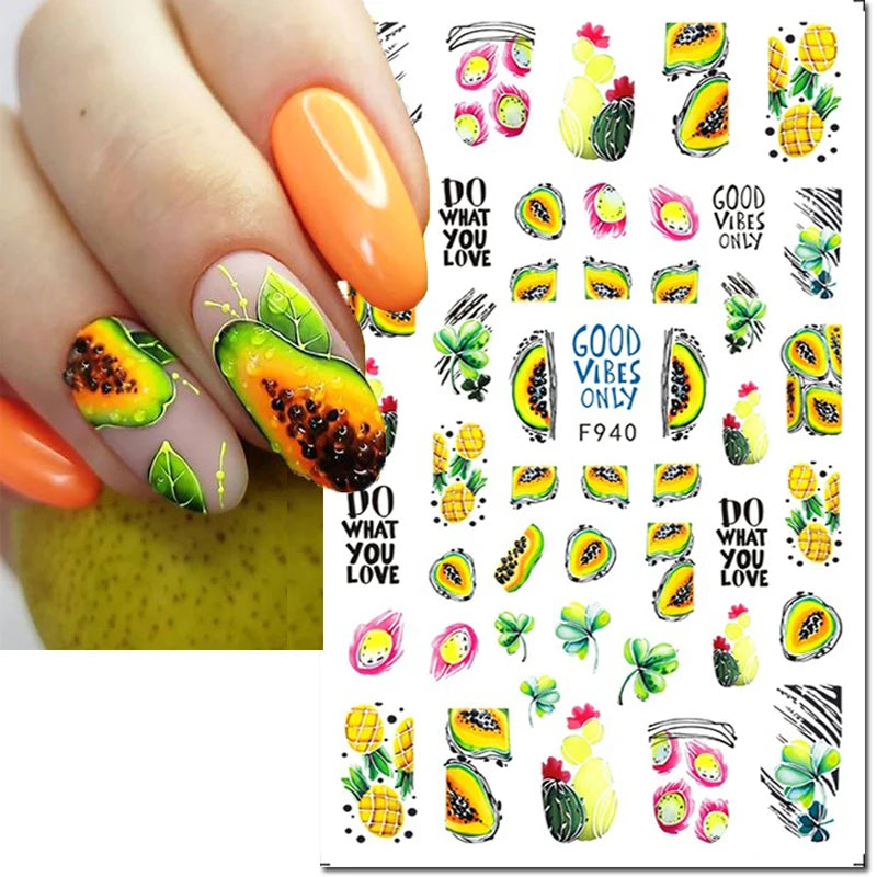 3d Nail Art Decals Spring Booming Violets Lavenders Purple Blue Pink Flowers Butterflys Stickers Decoration For Nail Tips Beauty