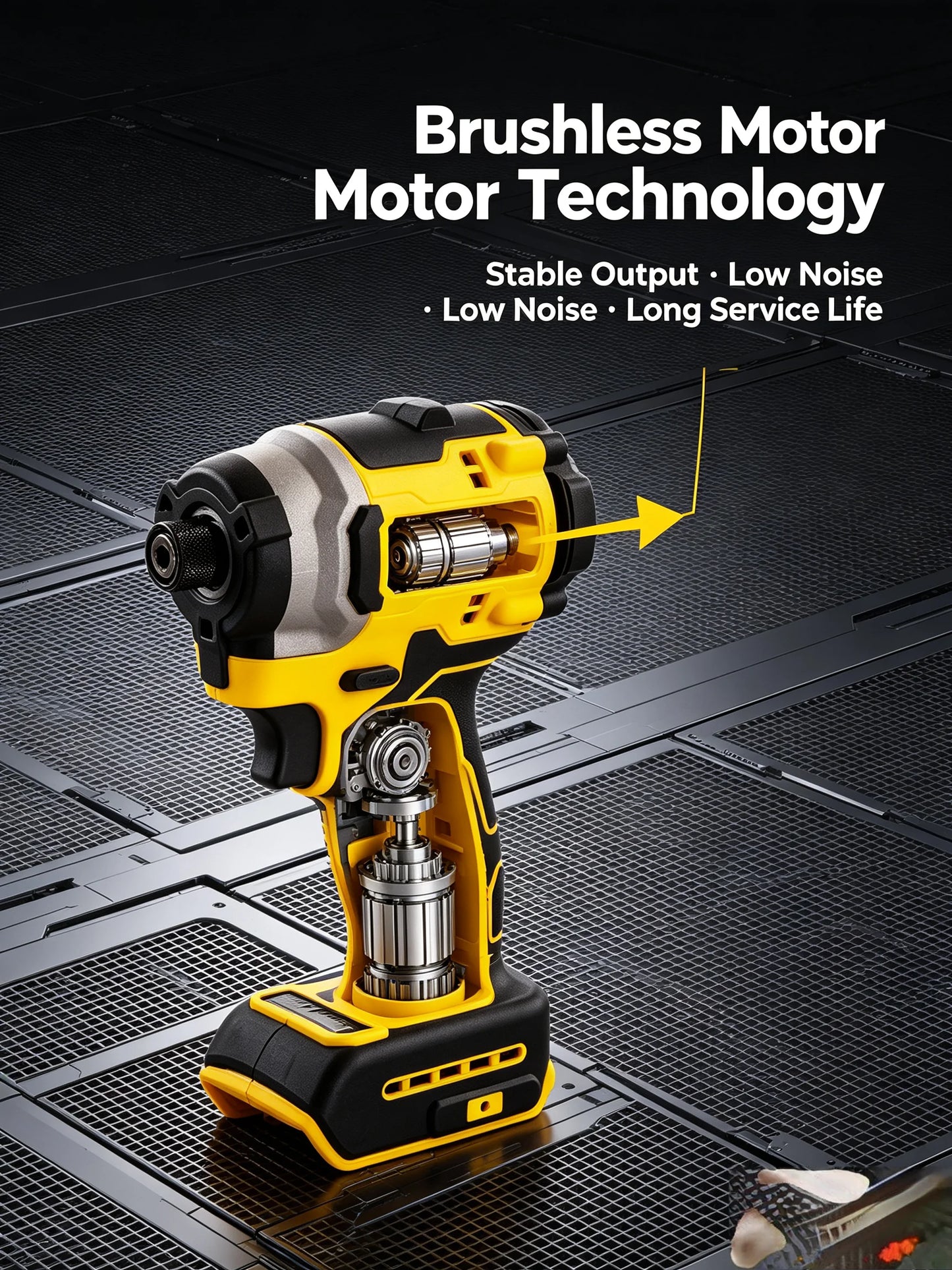 Professional Compact Brushless Impact Driver High Torque Rechargeable Power Screwdriver DIY Carpentry Construction Tool