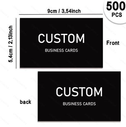 200/500/1000pcs Customizable Cards, Personalized Business Cards with Acrylic Storage Box, Matte Film Thank You Invitations