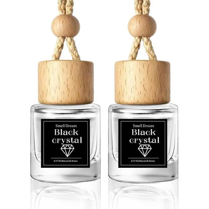 2 Pack Car Air Freshener Diffuser 2 Pack Hanging Air Freshener Diffuser - Vanilla Cream Fragrance Oil Air D iffuser for Car