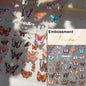1pcs 5D Japanese Black Butterfly Nail Art Stickers Glitter Shiny Kawaii Self Adhesive Manicure Decorations Tool Decals Accessory