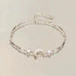 Zinc Alloy Bracelet Sparkling Zircon Flower Bracelet Handmade Bracelet Alloy For Daily Wear Fashion Accessory Party