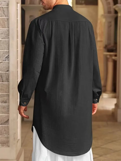 Men Long Robe Dishdasha Jubba Thobe Eid Muslim Kimono Modest Islamic Dubai Saudi Abayas Prayer Kaftan Ramadan Morocco Abaya