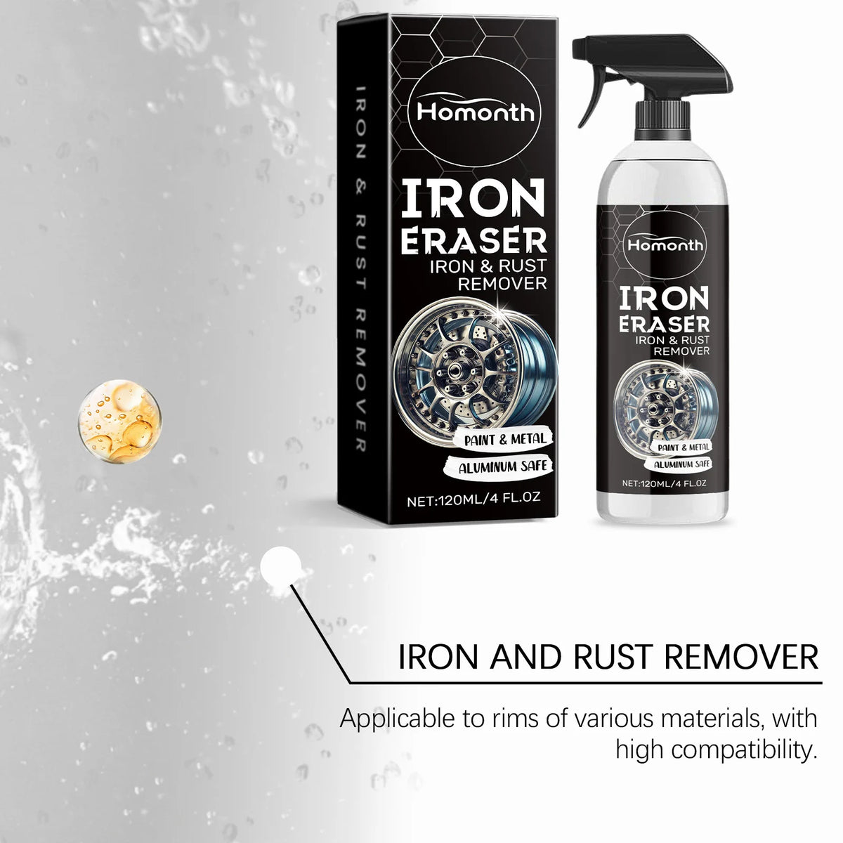 Rust Remover Lubricant Spray Anti Rust with Rust Converter for Wheels Brake Dust Remove Oxidation Car Accessories