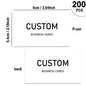 200pcs, Custom Business Cards/Cards, Desktop Business Cards, Thank You Cards, Matte Film