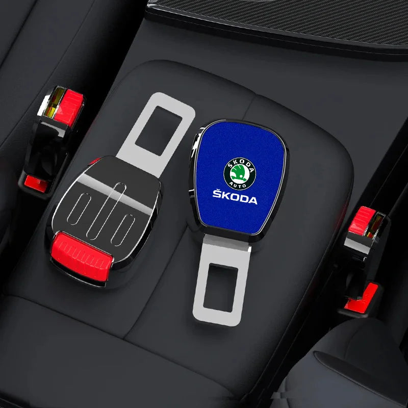 Car Seat Belt Buckle Plug Auto Safety Strap Extension Accessories interior For Skoda Octavia Superb Rapid Kodiaq Karoq Fabia VRS