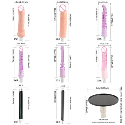 FREDORCH Sex Machines More Attachment Masturbating Pumping Sex Gun Adjustable with Dildo Couples Sex Toy Love Machine for Couple