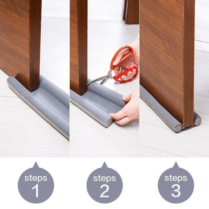 New 2/1PC Windproof Seal Strips Draught Excluder Stopper Door Bottom Guard Double Protector Doorstop Blocker Sealer Soundproof