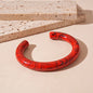 Fashion Unique Irregular Acrylic Cuff Bracelets for Women Simple Texture Multicolor Geometric Open Bangle Female Jewelry