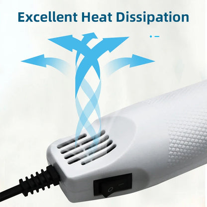 220V Hot Air Gun, Soldering Temperature Blower Eu Plug, Mini Heat Gun for Shrink Tubing, Car Wrapping & DIY Crafts