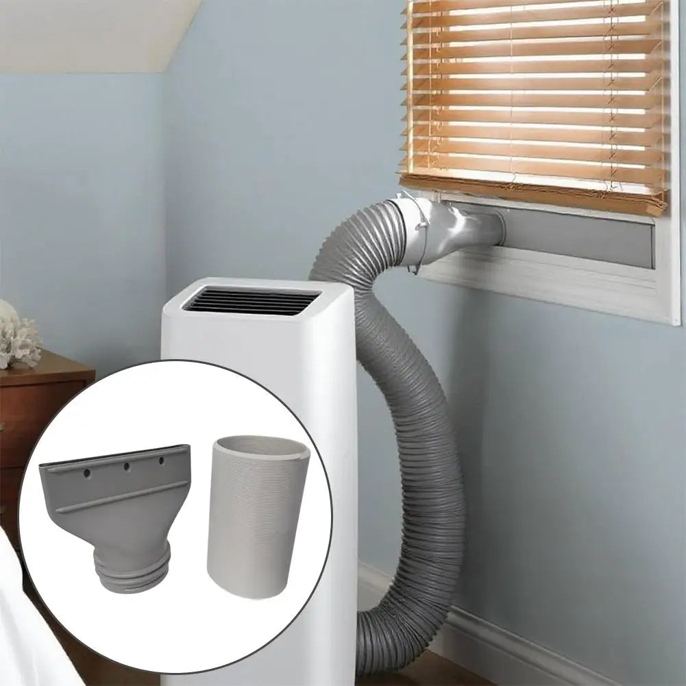 15CM Flat Mouth Joint Exhaust Duct Portable Mobile Air Conditioner Window Duct Pipe Hose Interface Connector Flat Nozzle