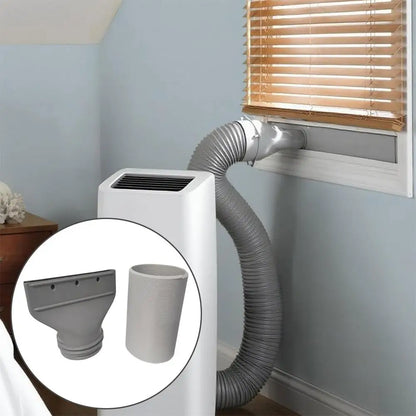 15CM Flat Mouth Joint Exhaust Duct Portable Mobile Air Conditioner Window Duct Pipe Hose Interface Connector Flat Nozzle