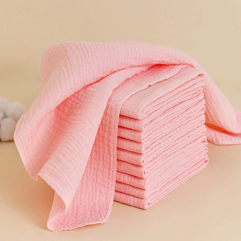 8pc Cotton Baby Gauze Diapers for Newborn Babies Nappy Changing Washable Reusable Double Layer Soft Baby Towel Burp Cloth